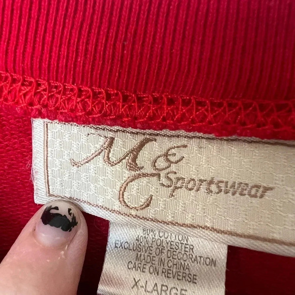 M & C Sportswear Holiday Christmas Lights Sweatshirt - Picture 3 of 4